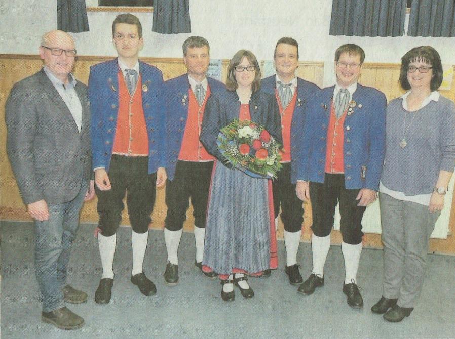 Langj&auml;hriges Musizieren zeichnet gut Musiker aus. Daf&uuml;r wurden jetzt beim Musikverein Hohenroth Ehrungen ausgesprochen (von links): Vorsitzender Elmar Straub, Christopher Braun, Freddy Bambach, Sigrid Gerlach, Klaus Weigand, Stefan Kissner, Renate Haag vom NBMB.